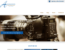 Tablet Screenshot of alexandervideoproductions.com